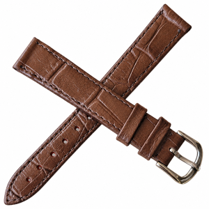 Pulseira Chainon 14mm P/ Rel�gio Pulso Couro Bovino Cg331214