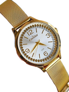 Rel�gio Feminino Condor Dourado Cora��es COPC21AEBX