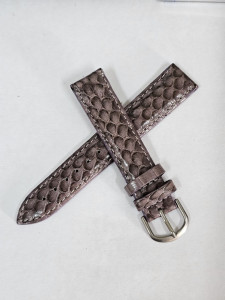 Pulseira Chainon Para Rel�gio Couro De Cobra Lil�s 18mm