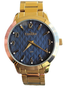 Rel�gio Feminino Condor CO2039KNS Dourado Textura Geom�trica